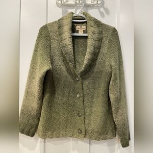 Woolrich Ombre Green Shawl Collar Cardigan